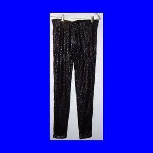 May & July Leggings Matte Black Sequin Pants S